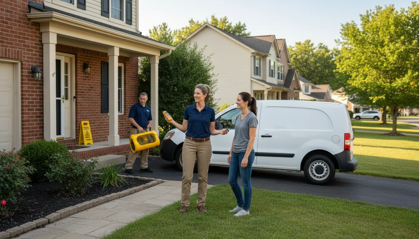 Residential water damage restoration in Parma, OH